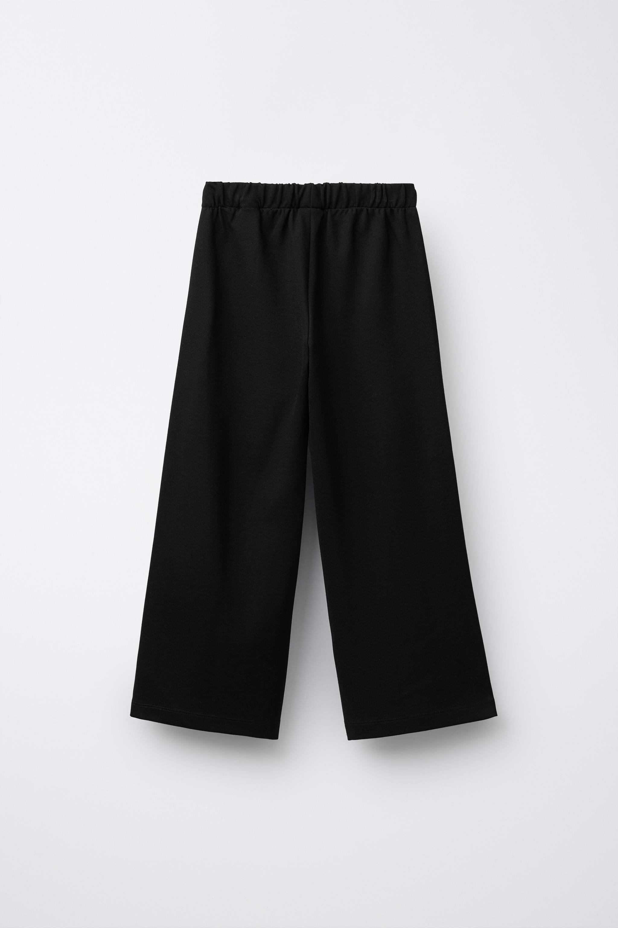 PONTE KNIT WIDE LEG PANTS